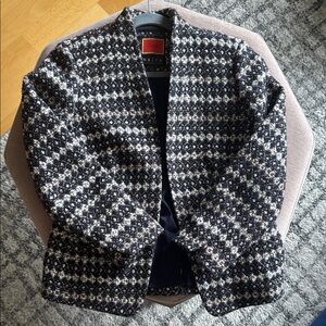 J. Crew Black and White Patterned Blazer